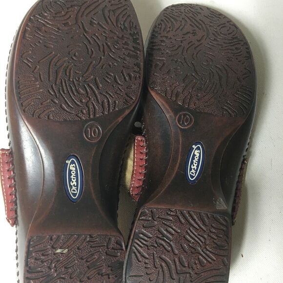 Dr Scholl’s insoles leather thong red sandals SZ10 - Picture 7 of 9